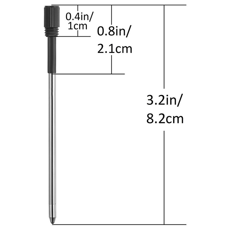 PASISIBICK 3.2 in Black Ink Ballpoint Pen Refills for Metal Diamond Pen(Pack of 20) - Image 5